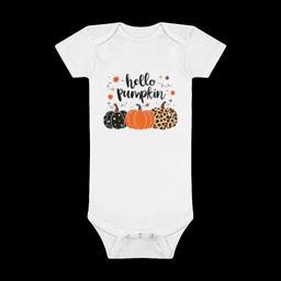 Onesie Organic Baby Bodysuit: Hello Pumpkin - 10165026825988386194_2048