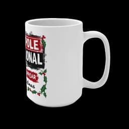 15oz Ceramic Christmas Coffee or Tea Mug: North Pole Correctional - 10438679711811666876_2048