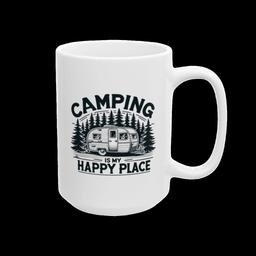 Mug 15oz: Camping is my happy place - 1173177668176219609_2048