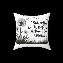 Soft, Stylish, Pillow - Perfect for Every Room: Butterfly Kisses and Dandelion Wishes - 12539992897707249453_2048