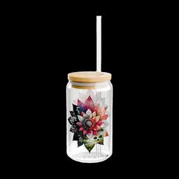 Glass sipper 16oz: Fall Mandala - 13161687002897575105_2048