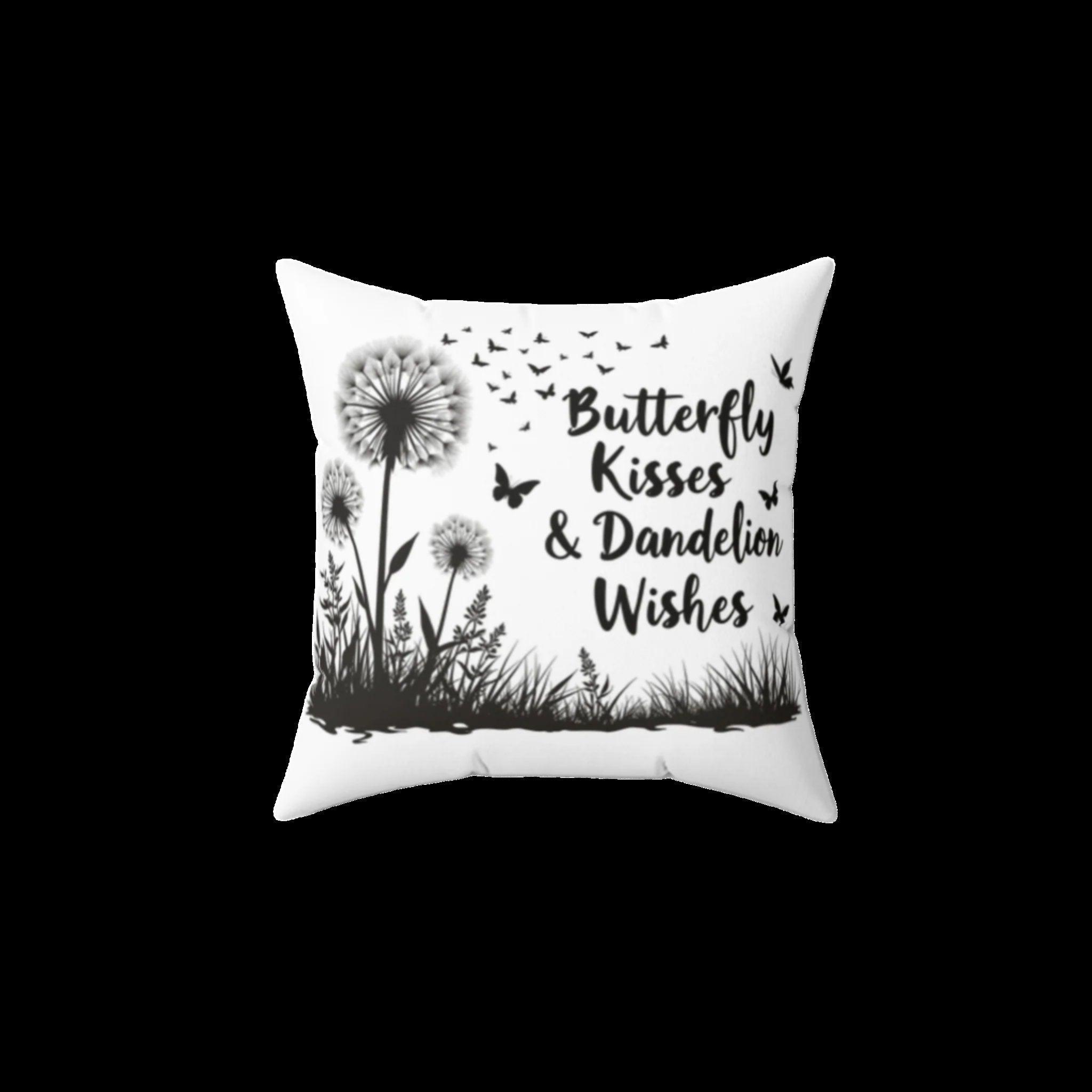 Soft, Stylish, Pillow - Perfect for Every Room: Butterfly Kisses and Dandelion Wishes