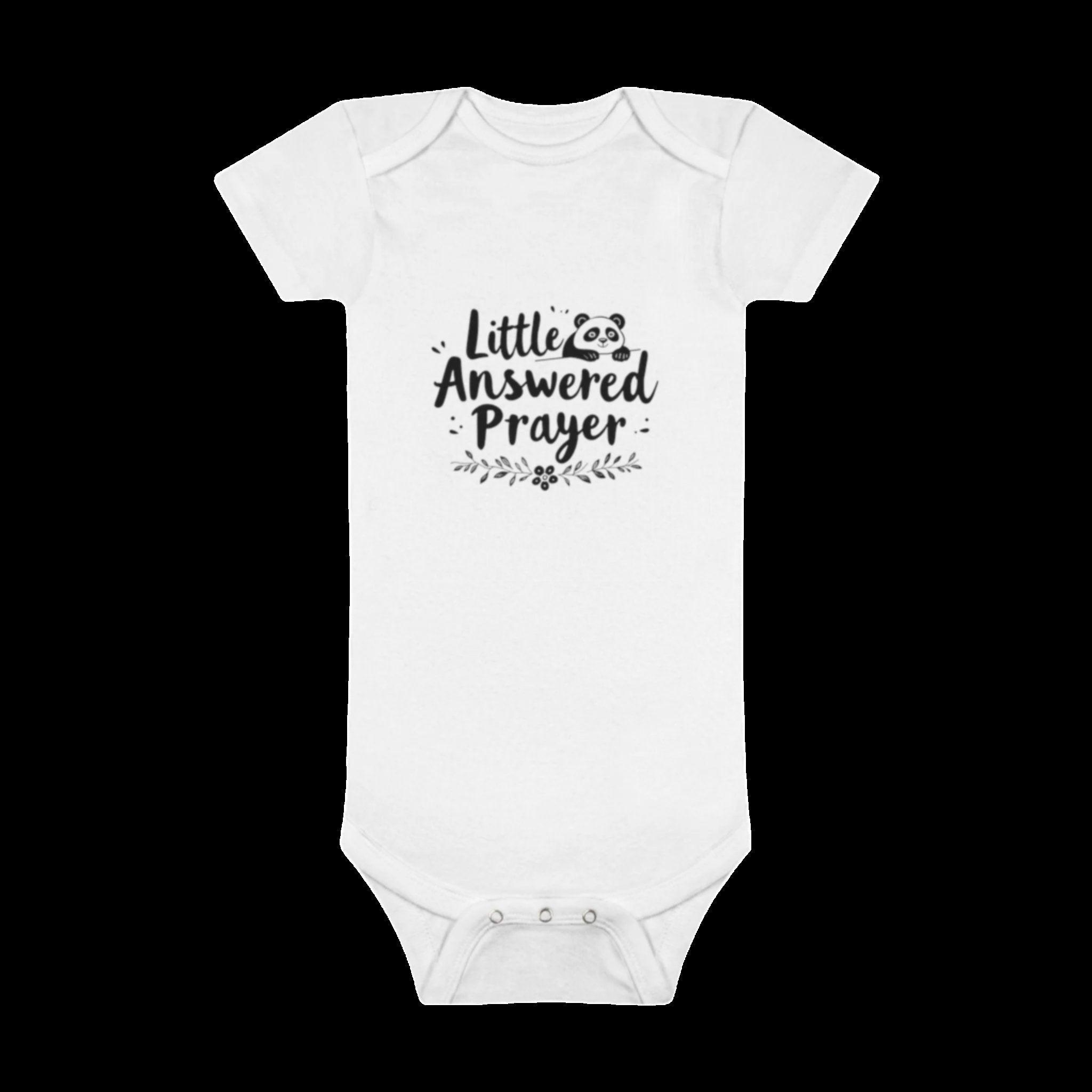 Onesie Organic Baby Bodysuit: little answered prayer