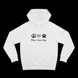 Unisex Hoodie: Peace, Love, Dogs - 15161017114622879027_2048