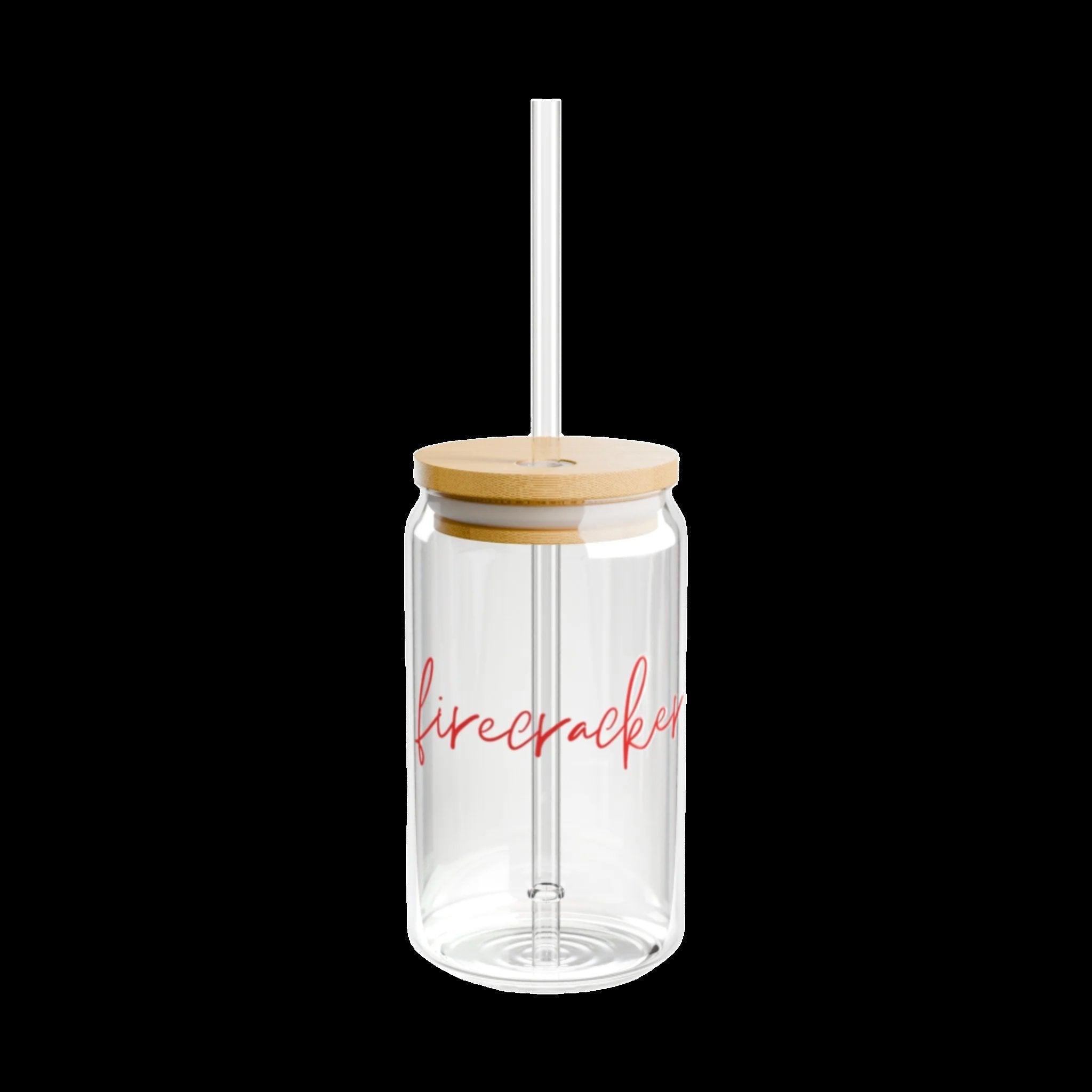 Glass Sipper 16oz: Firecracker