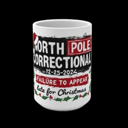 15oz Ceramic Christmas Coffee or Tea Mug: North Pole Correctional - 17140715668357504237_2048