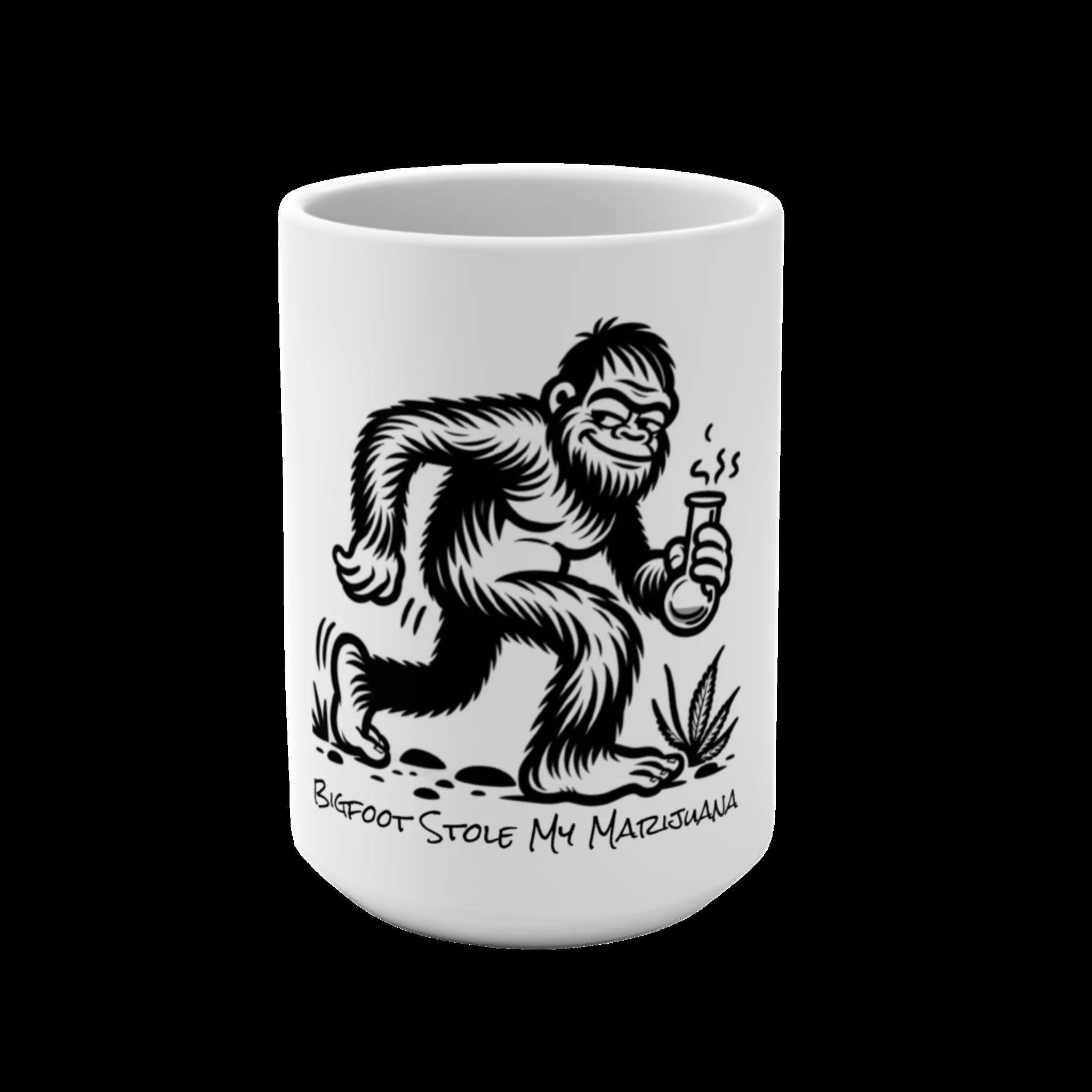 Large Durable Ceramic Mug – Perfect for Coffee or Tea Lovers: Bigfoot Stole My Marijuana - 34684814120924935_2048