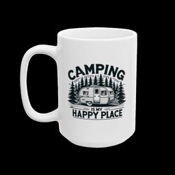 Mug 15oz: Camping is my happy place - 3858456543213583823_2048