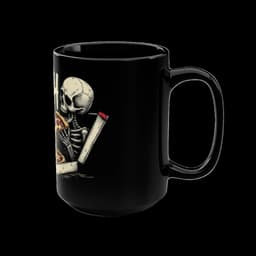 Black 15oz Ceramic Mug: Death By Pizza - 4366510764967069683_2048