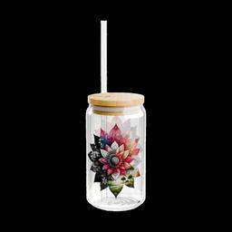 Glass sipper 16oz: Fall Mandala - 443540683676647028_2048