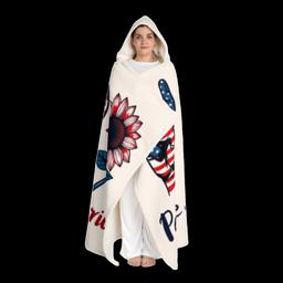 Sherpa Fleece Blanket with Hood: Peace, Love, America - 4739634279824944233_2048