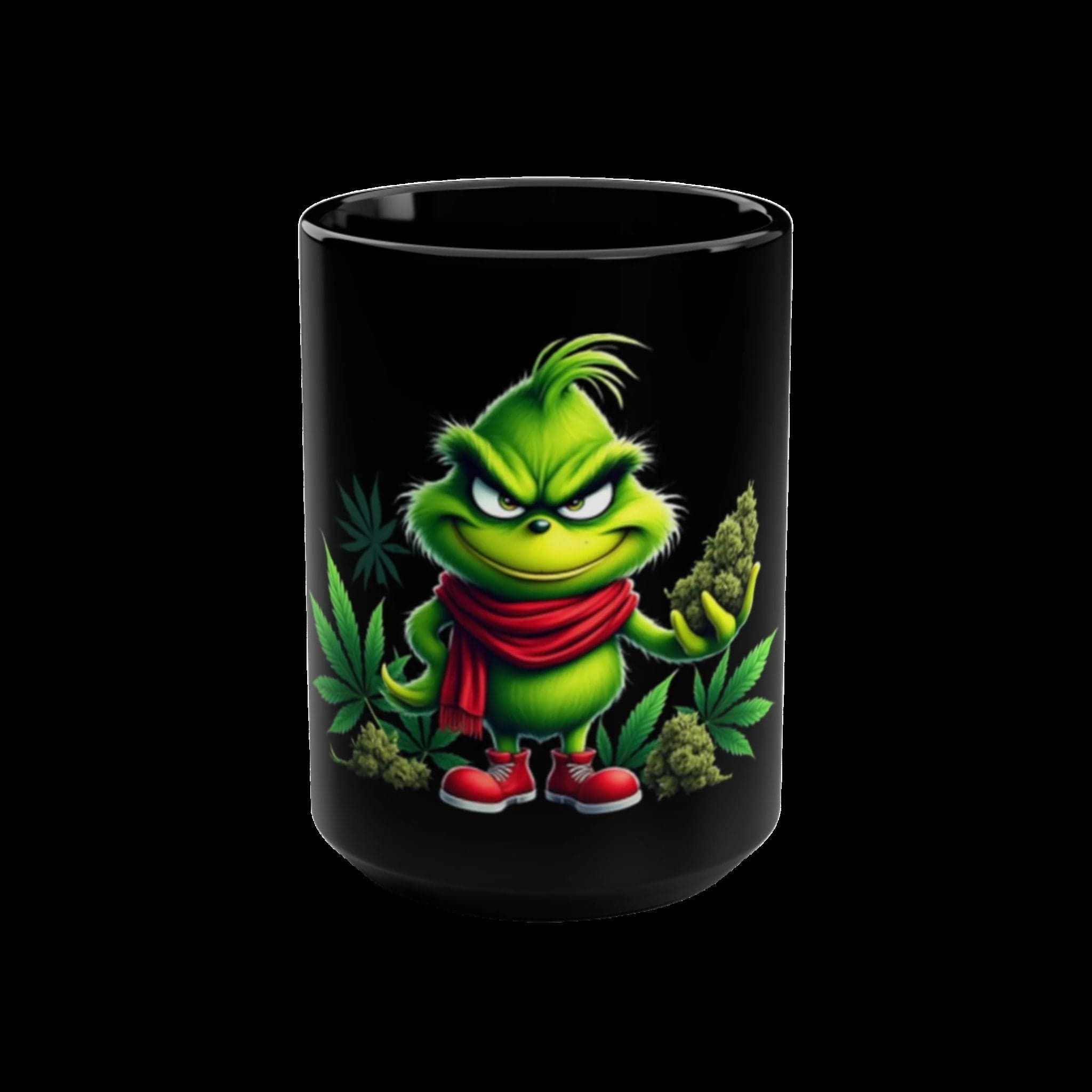 Large Black Coffee Mug Sleek and Sturdy: Grinchy Stole The Herb