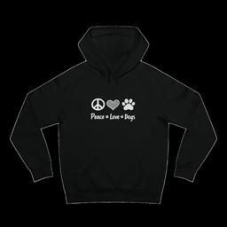 Unisex Hoodie: Peace, Love, Dogs - 8820468618103843027_2048