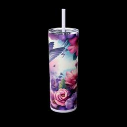 Skinny Tumbler with Straw 20oz: Summer Nectar - 8830470428738636554_2048