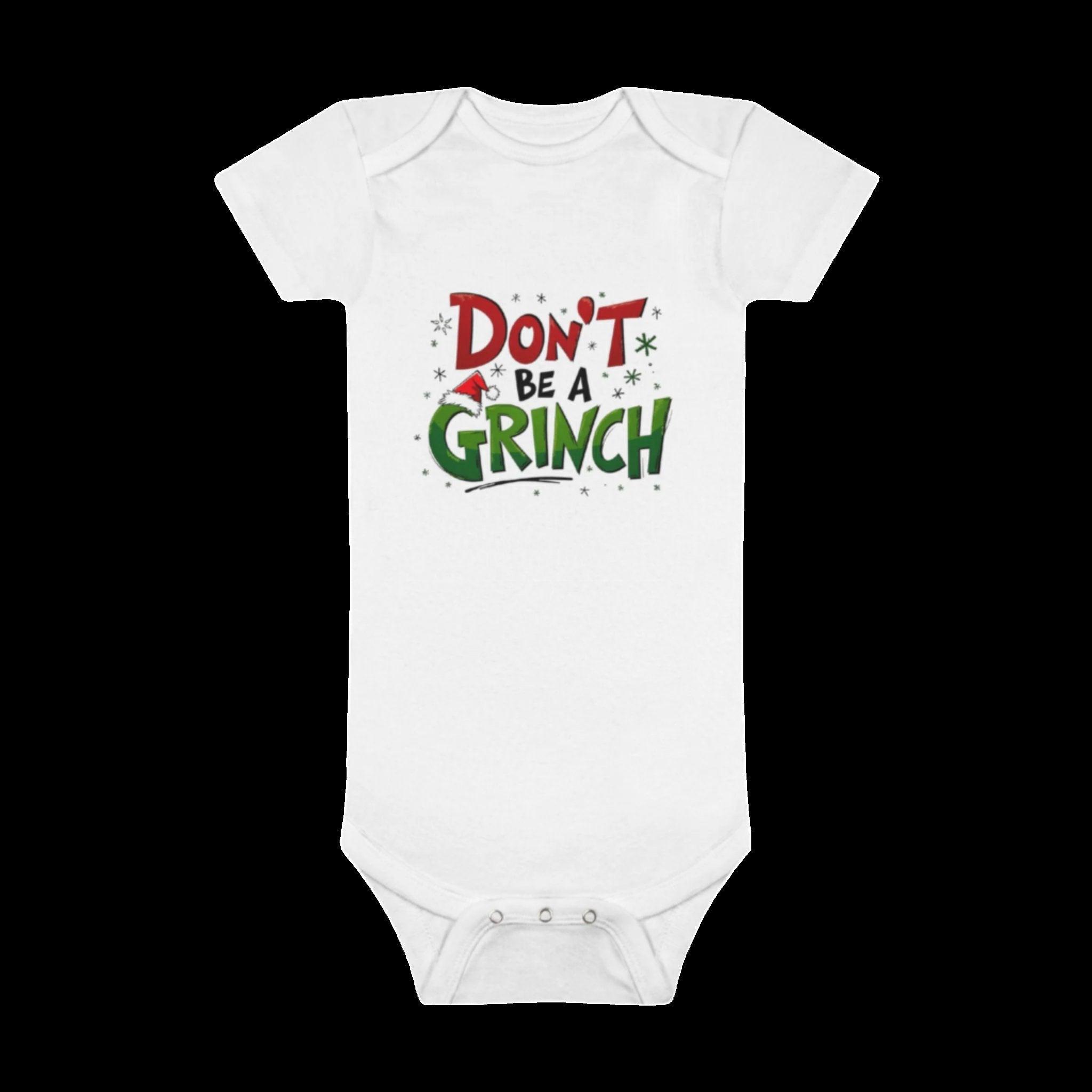 Organic Cotton Baby Onesie – Soft, Breathable, and Safe for Your Baby: Don't be a Grinch - 9124239405324395419_2048